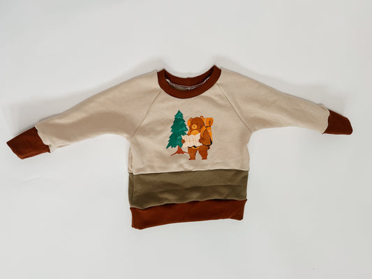 Bear Color Block Crewneck