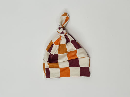 Checkered Newborn Hat