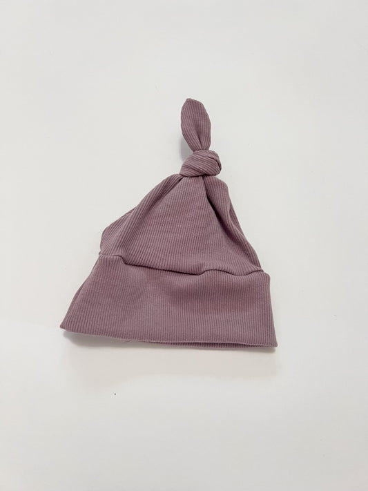 Purple Ribb Newborn Hat
